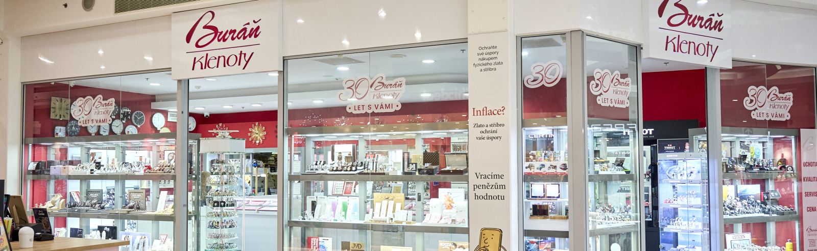 Klenoty Buráň prodloužily nájem v OC Olomouc City o dalších pět let